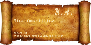 Miss Amarillisz névjegykártya